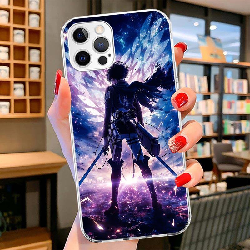 Чехол для телефона A-Атака на Титанов Леви для iPhone 16 17 Air 15 14 Pro Max 16E Чехол для телефона 13 Mini 12 11 7 SE 8 Рисунок F