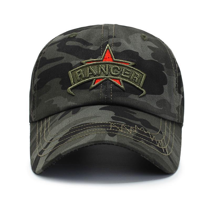 2019 New Military Fans Outdoor Leisure Mountaineering Visor Cotton Camouflage Baseball Cap, Three-dimensional Embroidery Cap