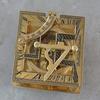 Brass Sundial Compass, Steampunk Shiny Brass Sundial Compass, Watch