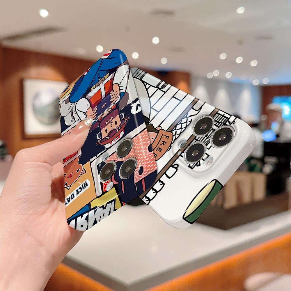 Все включено Пленка Чехол для телефона Мультяшный Модный дизайн Жесткий Чехол Полная защита Защита камеры для OPPO A60 A96 Reno12 Realme C53 C75