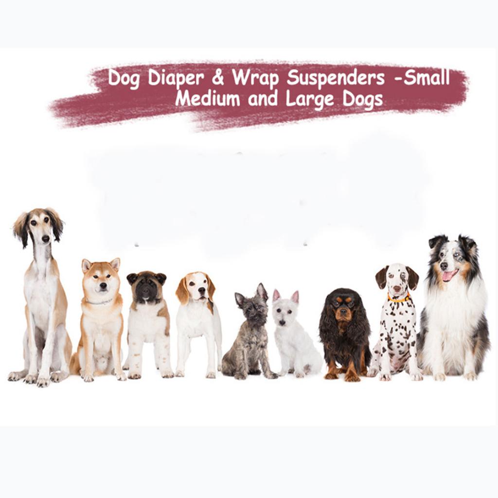 Регулируемые подтяжки для собачьего подгузника для гигиенических трусиков для питомца, удобные нескользящие подтяжки для щенячьего подгузника, бандажи для живота для питомцев