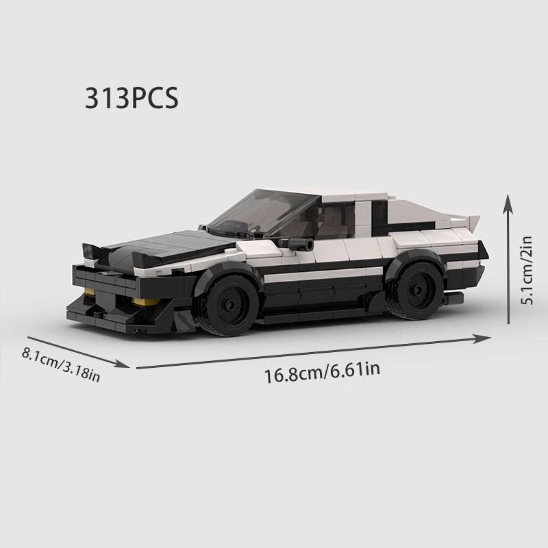 Городской автомобиль Скоростной гонщик MOC Ae86 GT-Apex Модель автомобиля Конструктор Кирпич Гонки Initial D Суперкар Гараж Рождественский подарок Игрушки
