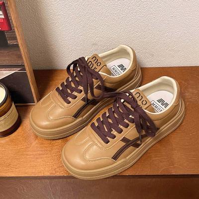 Нишевый дизайн, высококачественные маленькие белые туфли, женская обувь осень 2024 года, новая универсальная обувь для спорта и отдыха на платформе в стиле ретро