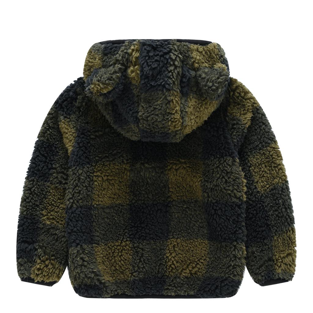 Милая куртка с ушками медведя для младенцев и малышей, мужская и женская, однотонная куртка с капюшоном для младенцев, детский шерстяной свитер