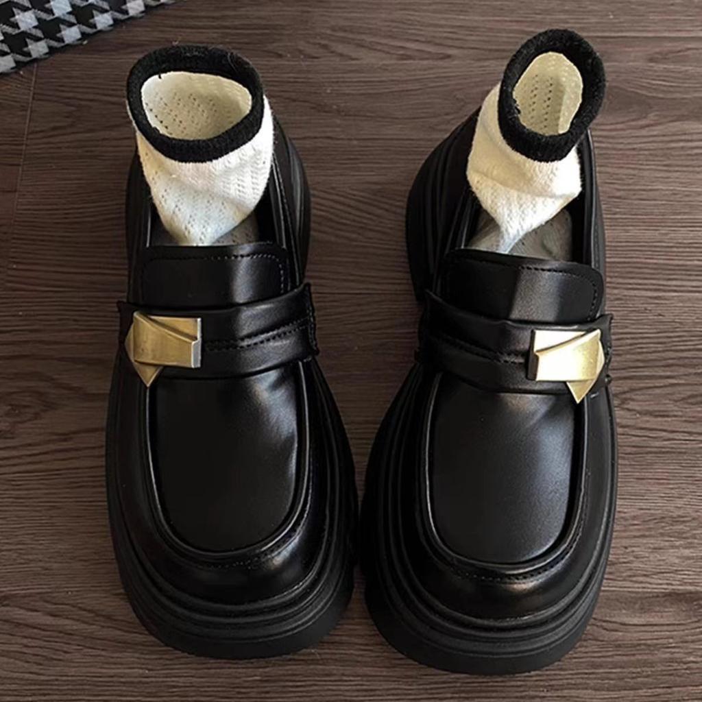 С юбочной платформой британский стиль женские весенние новые jk универсальные японские увеличивающие рост маленькие кожаные туфли одинарные