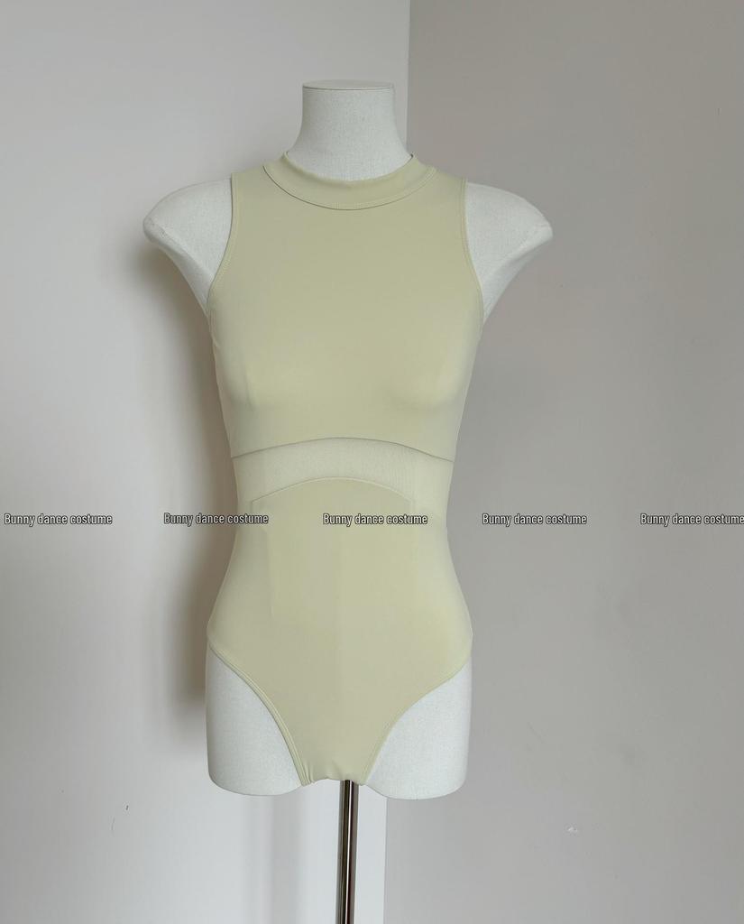 Женский балетный купальник-ханбок с подкладкой для танцев, экзаменов по искусству, йоги и выступлений.