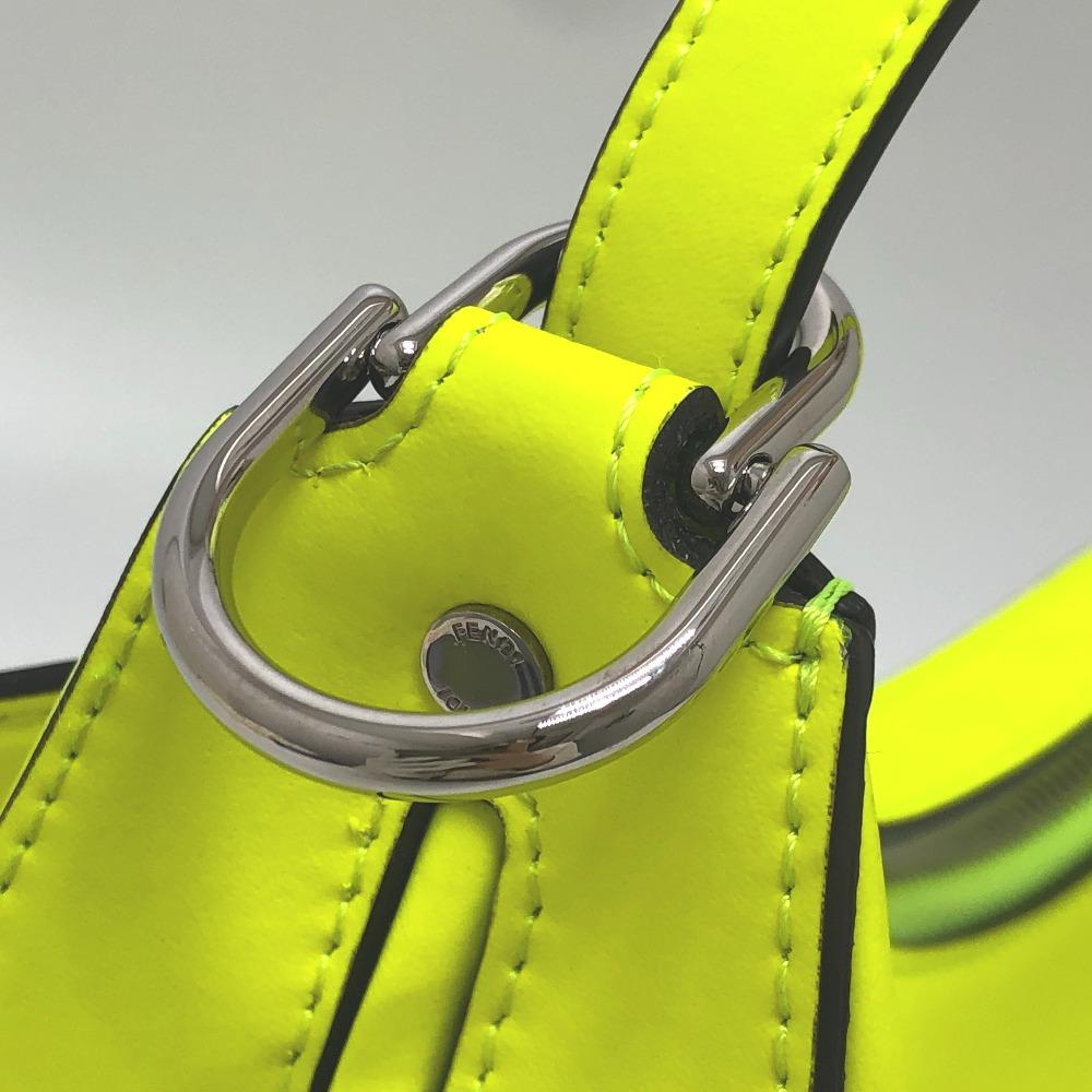 FENDI 8BR798 Graffiti Hobo bag Shoulder Bag Leather yellow/SilverHardware Unused