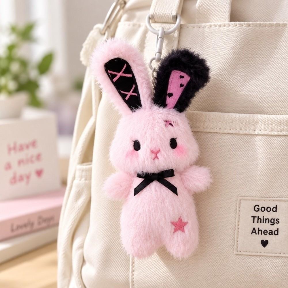 Soft Fluffy Bunny Pendant Miniature Size Astrology Bunny Keychain Best Friends