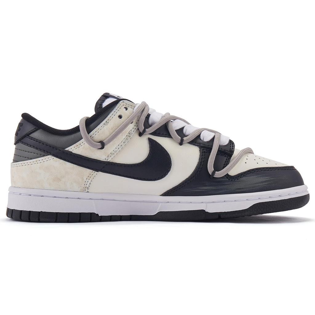 Nike Кроссовки Dunk Противоскользящие Амортизация Низкие Скейтбордические Мужские Черно-Белые DD1391-100(Команда98-)