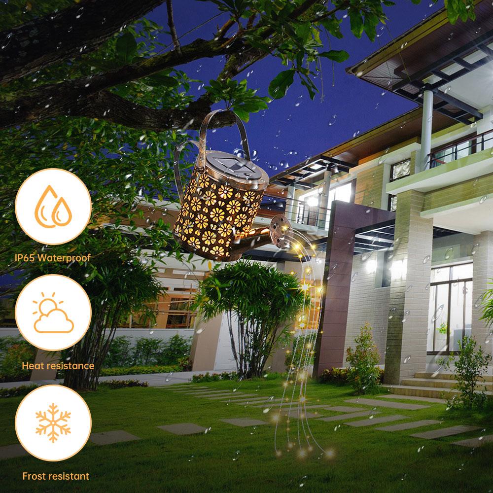 Солнечная лейка с каскадным освещением. Канистра для воды. Солнечные фонари. Садовые декоративные солнечные фонари для водопада. Водонепроницаемый подвесной светильник.