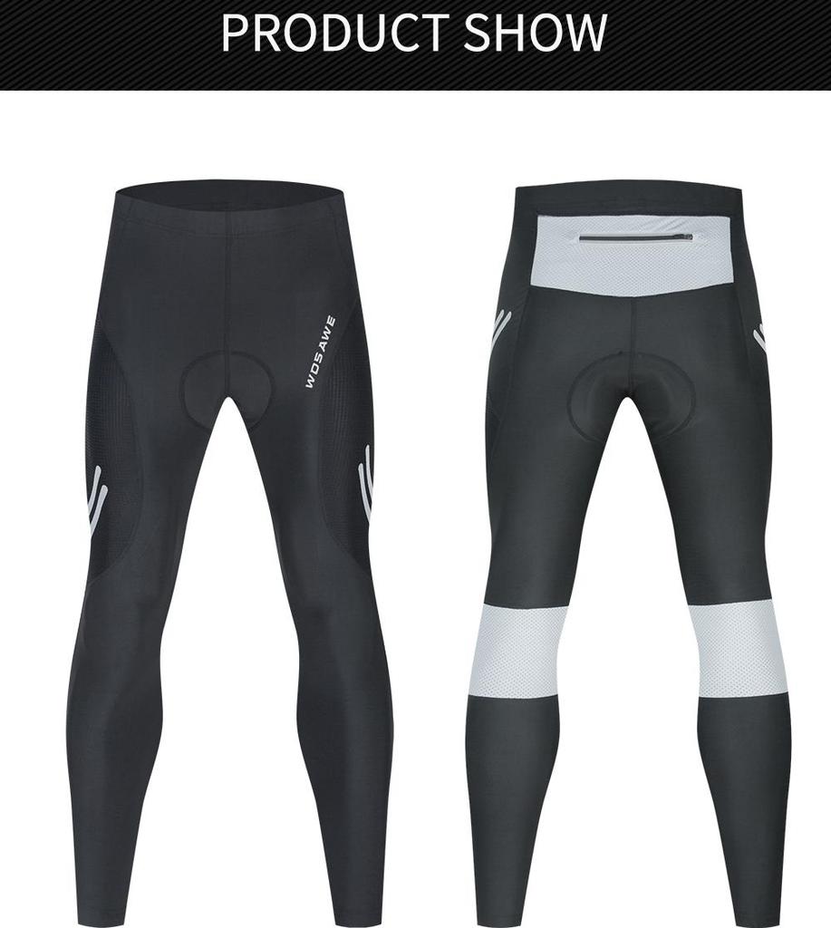 Велосипедные брюки WOSAWE Мужские длинные велосипедные брюки с гелевой подкладкой для велосипеда, спортивная одежда