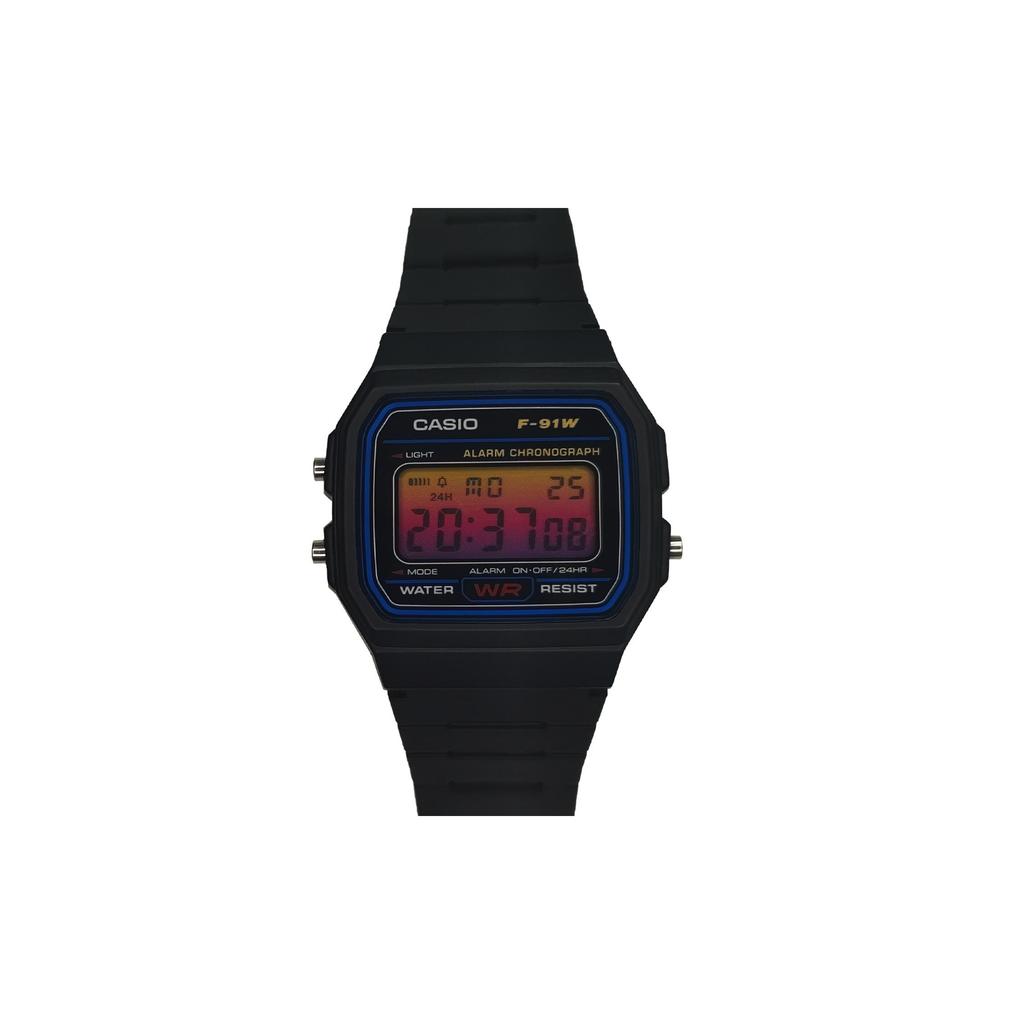Casio Унисекс ПОДРОСТКОВЫЕ Черные Часы F-91W-1(Watch3--)