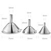 Stainless Steel Funnel Three-Piece Set Mini Funnel Oil Spill Wine Spill Tool Multipurpose Funnel Bar Kitchen Supplies
