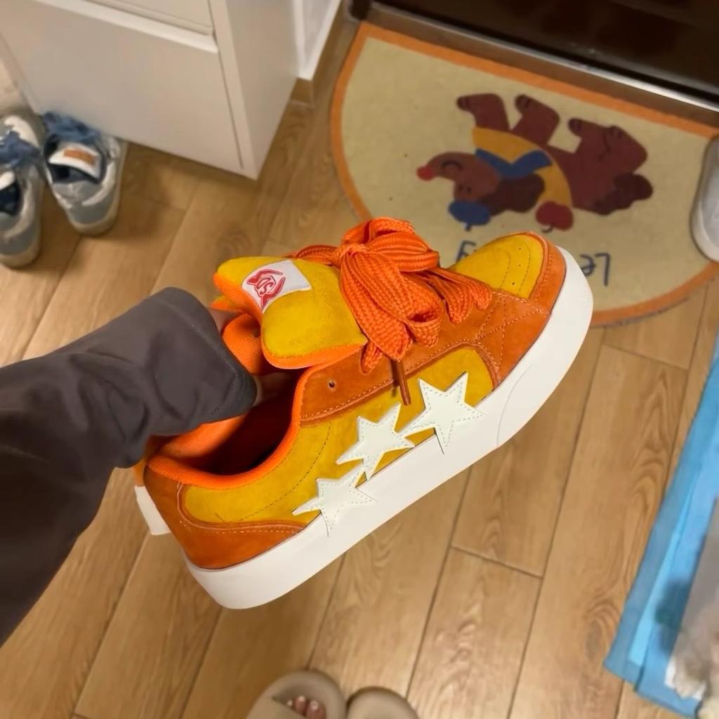 Retro Student Explosion Couple Board Shoes Niche Original 2025 Spring and Autumn New Thick-soled Versatile Star Canvas Shoes Women