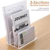 SANRUI 3 Compartments Mail Organizer Letter Holder for Desk ,Vertical Letter Holder,File Sorter Acrylic Desk Organizer Office Supplies,Clear
