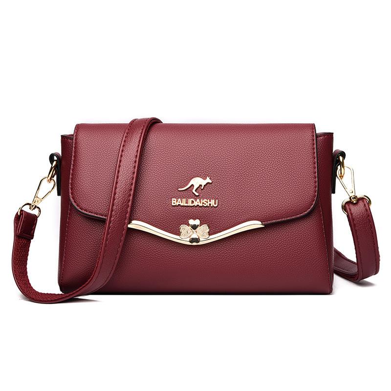 Женская сумка, модная сумка через плечо, женская мягкая кожаная сумка, сумка для мам среднего возраста, универсальная маленькая квадратная сумка