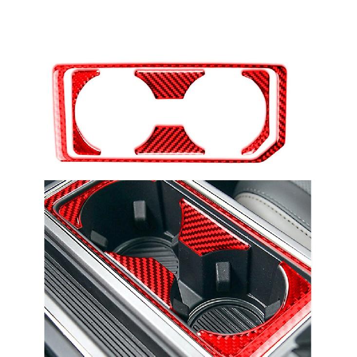 Для Ford F-150 2017-автомобильные аксессуары, внутренние передние сливные чашки из углеродного волокна, декоративная рамка, красные наклейки