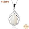 Танциз Стерлингового Серебра 925 Классическое Женское Нефритовое Ожерелье Кулон Циркон Модный Подарок