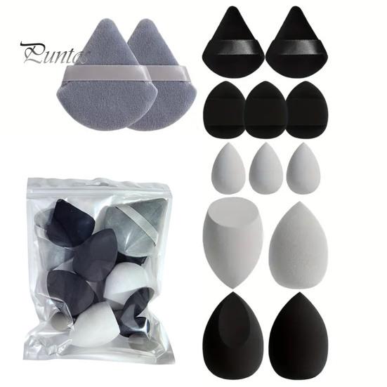 14Pcs/Set Powder Puff Makeup Sponge Kit Latex Free Foundation Blending Liquid Powder Cream Application Beauty Sponge Blender Women Makeup Tools