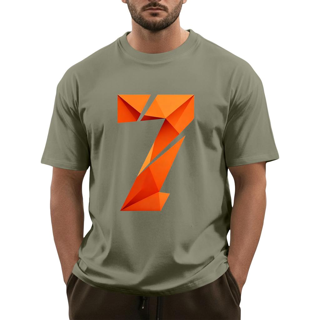 Мужская футболка с коротким рукавом с принтом Мужская свободная повседневная футболка с коротким рукавом