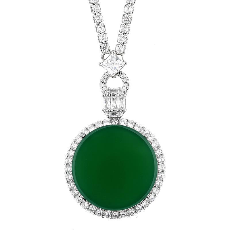 Осенне-зимние украшения безопасный бренд кулон халцедоновый кулон подарок на день рождения основной камень 25 * 25