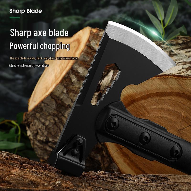 Axe Outdoors Кемпинговый и Тактический Многофункциональный Топор для Деревообработки, Рубки и Пожаротушения