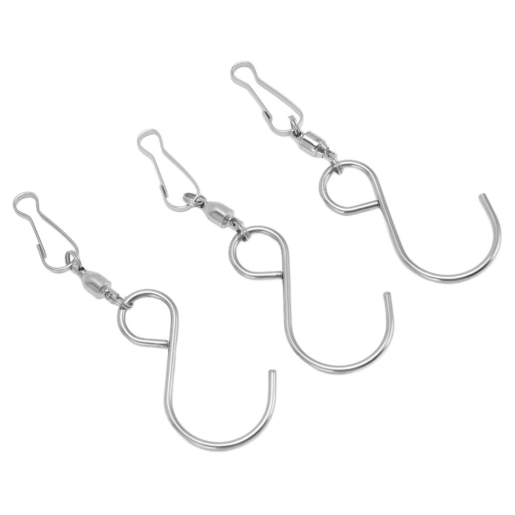 20pcs Wind Spinner S Hook Clips 360 Degree Rotation 304 Stainless Steel Dual Clip Wind Spinners