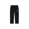Li Ning Letter Print Straight Leg Knitted Casual Pants Men Bottoms Black AKXT191-2