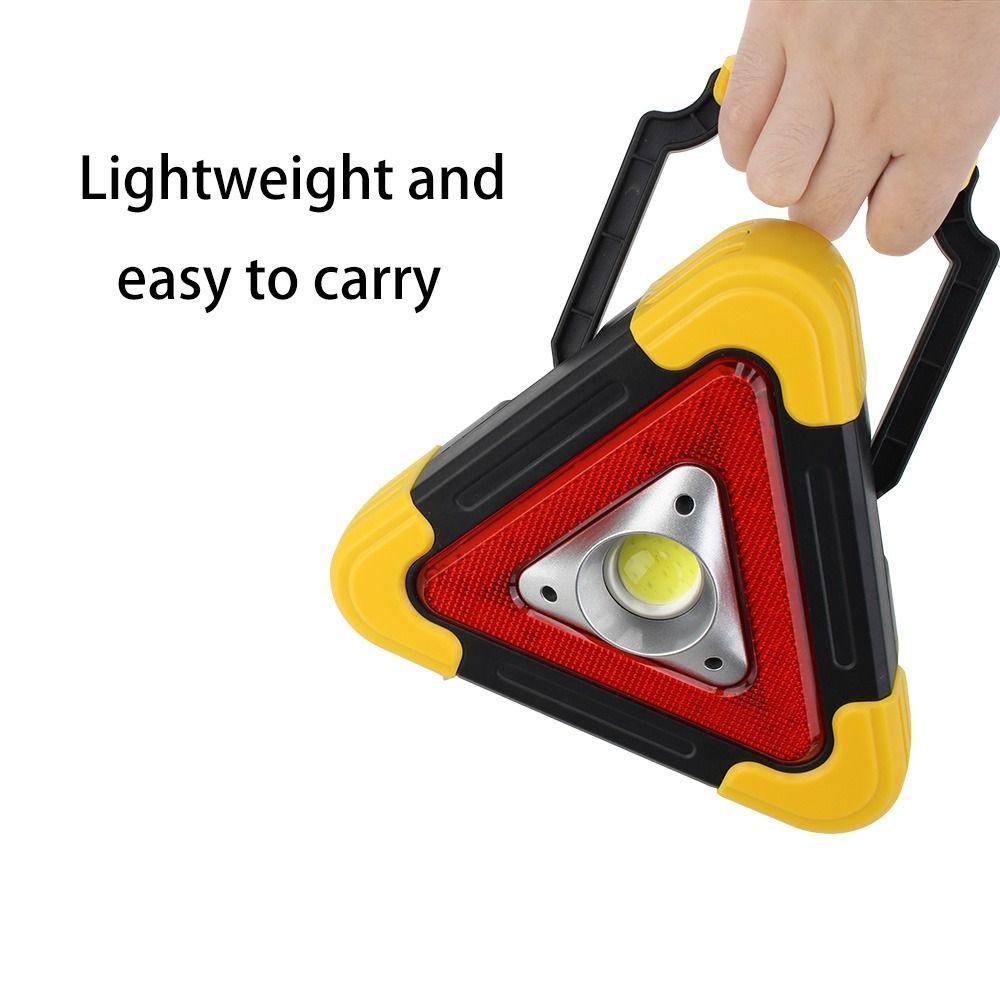 Solar Warning Light Roadside LED Work Light Flashing Light Triangle Warning Sign Road Safety