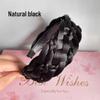 Five-Strand Braid Thick Wide Edge Handmade Fishtail Twist Headband for Women