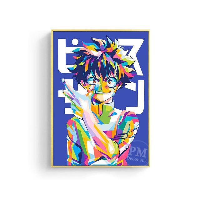 Классический японский аниме поп-арт постер и принт «Моя геройская академия» HD холст картина Декор для детской комнаты Cuadros подарок на день рождения