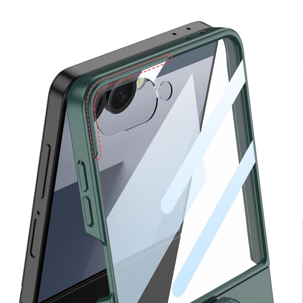Ультратонкий защитный чехол для Samsung Z Flip7 с полной защитой и встроенным кольцом Z