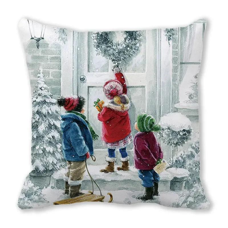 Домашний Декор Весенне-Летняя Наволочка Животное Кошка Собака Утка Овца Принт Чехол для Подушки Диван Полиэстер Фунда Де Альмоада