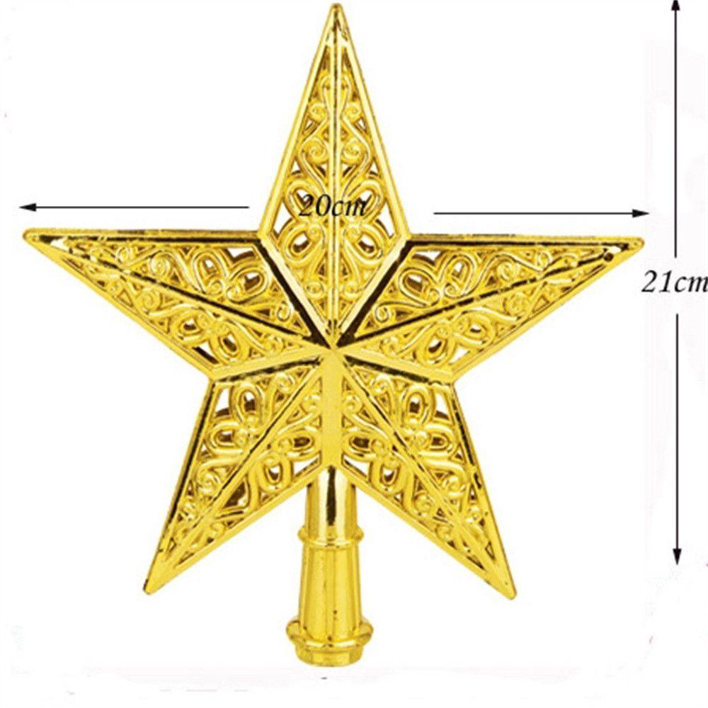 Рождественские украшения Пятиконечная звезда Верхушка для рождественской елки Звезда Верхушка для рождественской елки