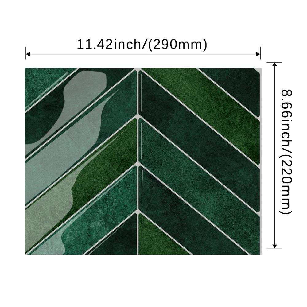 Водонепроницаемая самоклеящаяся фартук 11,4" x 9" Настенная плитка Прочные обои для кухни ванной