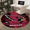 Arizona Cardinals, Студийный коврик с логотипом NFL, Круглый ковер, Офисный ковер, Машинная стирка, Нескользящий, Подходит для гостиных, спален
