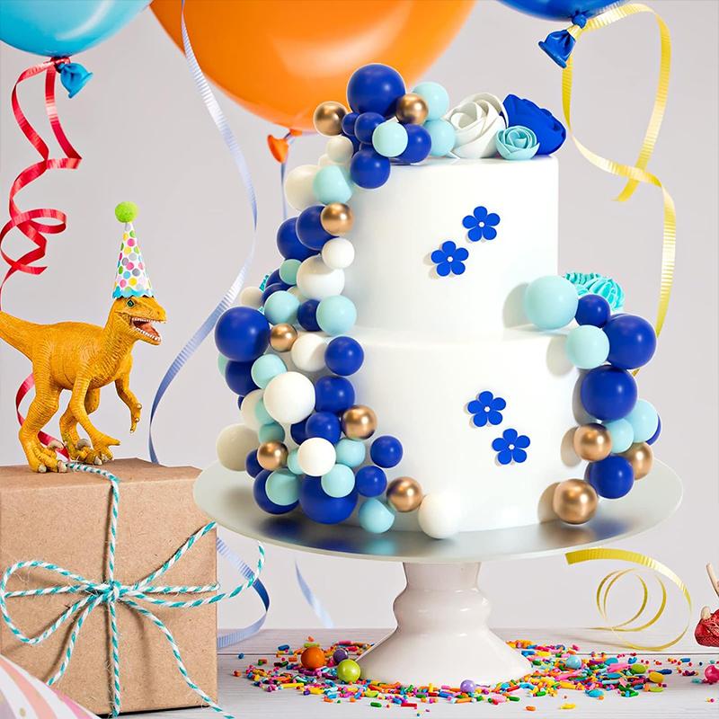 32Pcs Ball Cake Toppers Mini Balloon Cupcake Topper Sticks Foam Ball for Kids Boy Girl Birthday Party DIY Decoration Baby Shower