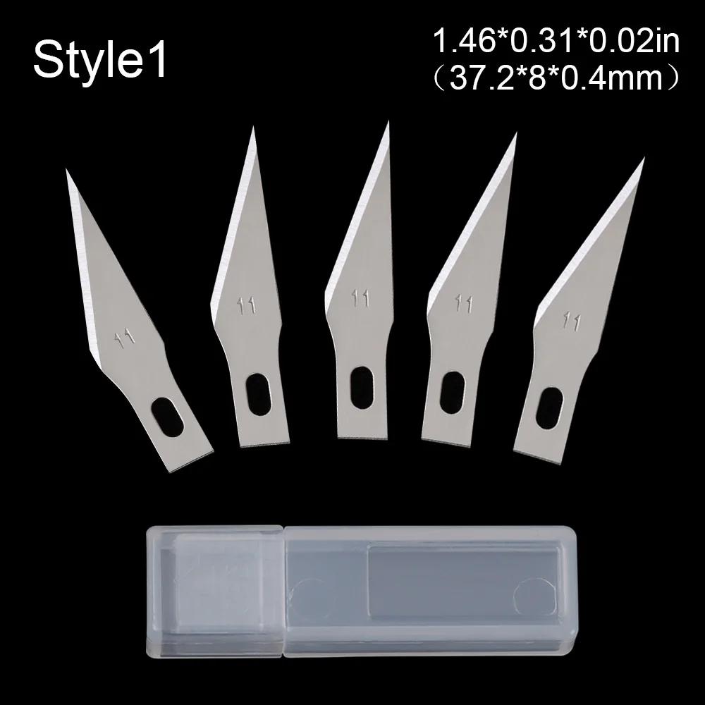 5Pcs Engraving Non-Slip Metal Scalpel Knife Parts Blades Cutter Craft Knives for Mobile Phone PCB Repair Hand Tools