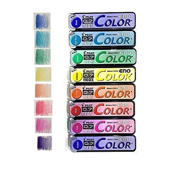 Набор стержней Pilot Color Eno 0,7 мм 8 цветов HRF7C-20