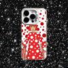 Y-yayoi K-Kusama Художественный Чехол для Телефона Для iPhone 16,15,14,13,12,11,Pro,XS,Max,Plus,Mini,SE Белый Конфетный Матовый Ударопрочный Чехол