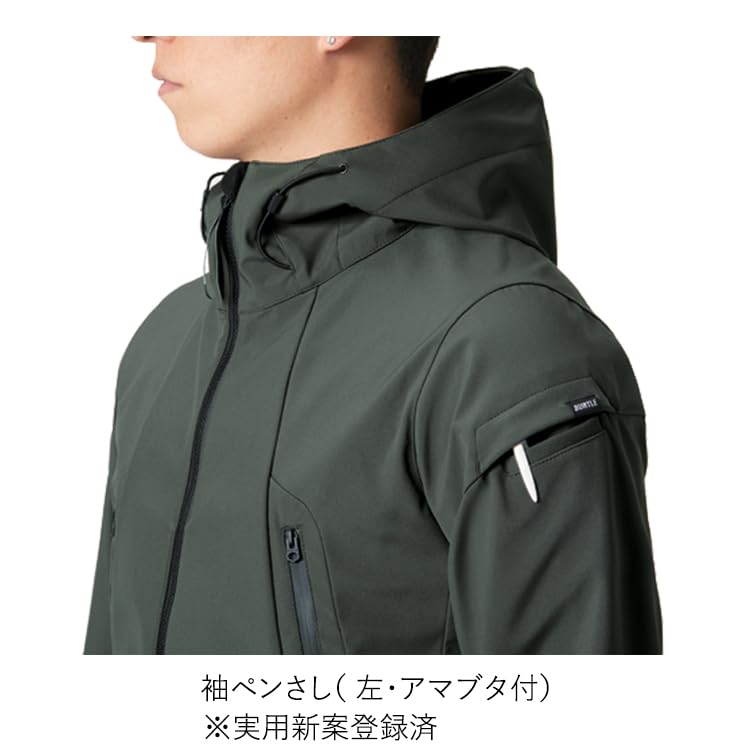 BURTLE 2023 Winter Workwear Hooded Jacket 3190 Lightweight Cold Weather Size 14 Mills Green (Unisex) Workwear, S,