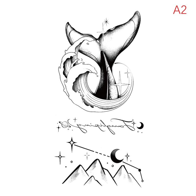 Водонепроницаемая временная татуировка-наклейка перо ключица лодыжка флэш-тату дракон змея цветы боди-арт рука поддельный рукав татуировка для женщин