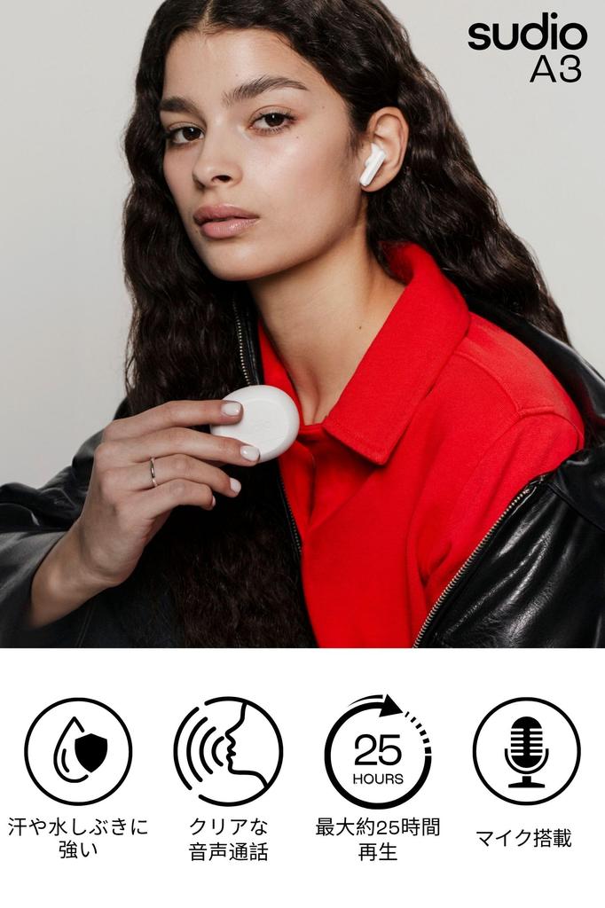 SUDIO A3 Wireless Earphones with Mic Compatible with iOS and Android (Bubblegum Pink) In-Ear (Bluetooth 5.4 / / / Waterproof) Type-C