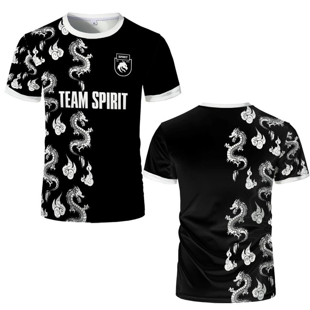Summer Round Neck 3D Team Spirit Print Top Fashionable Casual Short Sleeved Men's T-shirts