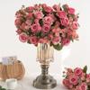 Silk Petals Rose Artificial Flowers Multicolor Decorative Flower Faux Daisy Flower  Party Supplies