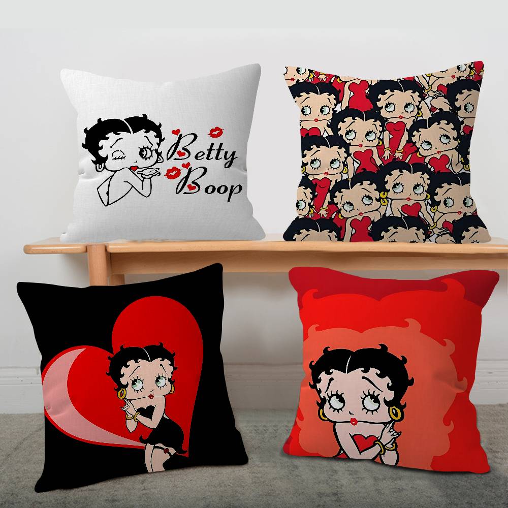 BBetty Girl BBoops Pillow Cushion Cover Pillowcase Living Room Sofa Home Decor Customized