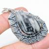 Ocean Fume Agate Handmade 925 Sterling Silver Gift Pendant 2.40" y0I08