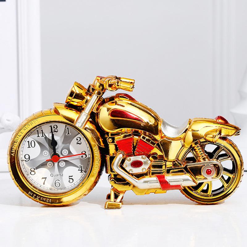 Vintage Alarm Clock Motorcycle Model Tabletop Clock Desktop Alarm Clock Bedside Clock Home Decor For Office Bedroom Nightstand