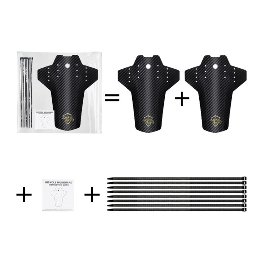 Universal 2pcs Front/Rear Wheel Carbon Fiber Mountain Bike Bike Fender Mudguard Fenders Mud Guards