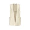 LESS Women's Elegant V-Neck Sleeveless Mid-Length Vest